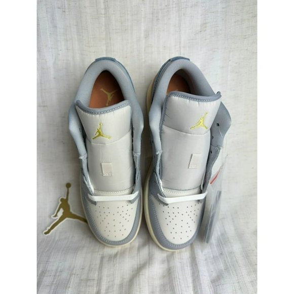 D43- SIZE 7Y/ 8.5 WOMENS NIKE AIR JORDAN 1 LOW PHANTOM / BLUE FZ5046 041 - Picture 6 of 12